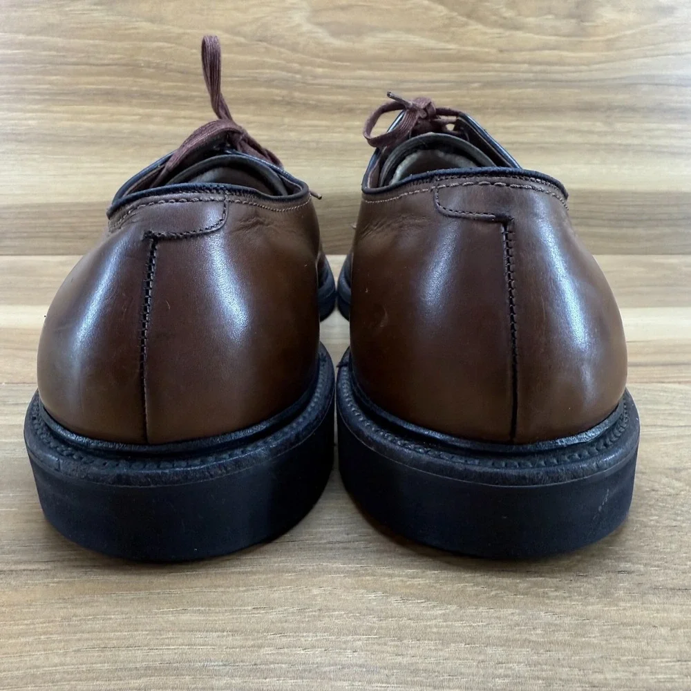 Allen Edmonds Mens Size 10.5 C Globetrotter Brown Leather Dress Oxfords